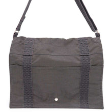 将图像加载到图库查看器中，HERMES Her Line Bassas Gray/Black Canvas Size GM
