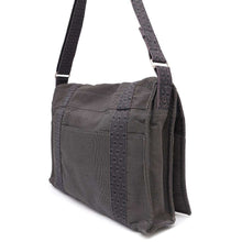 将图像加载到图库查看器中，HERMES Her Line Bassas Gray/Black Canvas Size GM
