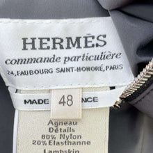 将图像加载到图库查看器中，HERMES Reversible Blouson Parka Size 48 Pink/Gray Leather Nylon80% Polyurethane20%
