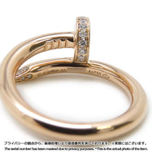 将图像加载到图库查看器中，CARTIER Juste Un Clou Ring Classic Model Diamond Size 52/#12B4094852/B4094800 18K Pink Gold
