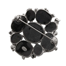 将图像加载到图库查看器中，CHANEL CC Logo Brooch Black Metal  Rhinestone
