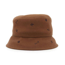 将图像加载到图库查看器中，HERMES Debbie Bag Charm Bucket Hat Size 58 Brown Cashmere100%
