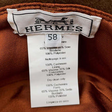 Load image into Gallery viewer, HERMES Debbie Bag Charm Bucket Hat Size 58 Brown Cashmere100%
