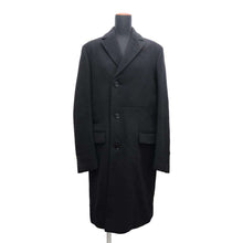 将图像加载到图库查看器中，HERMES Long Coat Size Chronomat 44 Black Cashmere Leather
