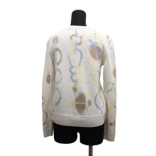 Load image into Gallery viewer, HERMES Chaine d&#39;Ancre twill laine sweater Size 34 White/Multicolor Silk100% Cashmere100%
