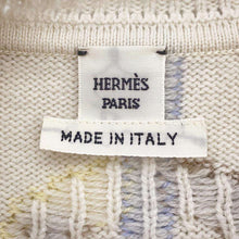 Load image into Gallery viewer, HERMES Chaine d&#39;Ancre twill laine sweater Size 34 White/Multicolor Silk100% Cashmere100%
