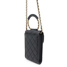 Load image into Gallery viewer, CHANEL Matelasse phone case BlackAP1262 Caviar Leather
