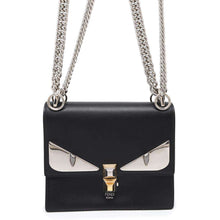 将图像加载到图库查看器中，FENDI Canai Monster ChainShoulder Bag Black8M0381 Leather
