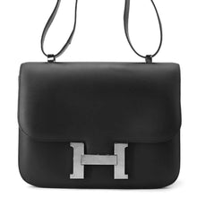 将图像加载到图库查看器中，HERMES Constance Black Chamonix Leather Size 29
