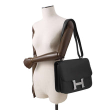 将图像加载到图库查看器中，HERMES Constance Black Chamonix Leather Size 29
