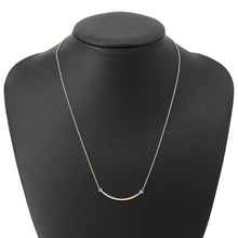 Load image into Gallery viewer, TIFFANY&amp;Co. T Smile Necklace Size Small60011679 18K Yellow Gold
