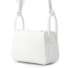 Load image into Gallery viewer, HERMES Lindy New White Taurillon Clemence Size Mini
