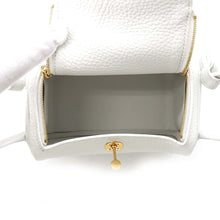 Load image into Gallery viewer, HERMES Lindy New White Taurillon Clemence Size Mini
