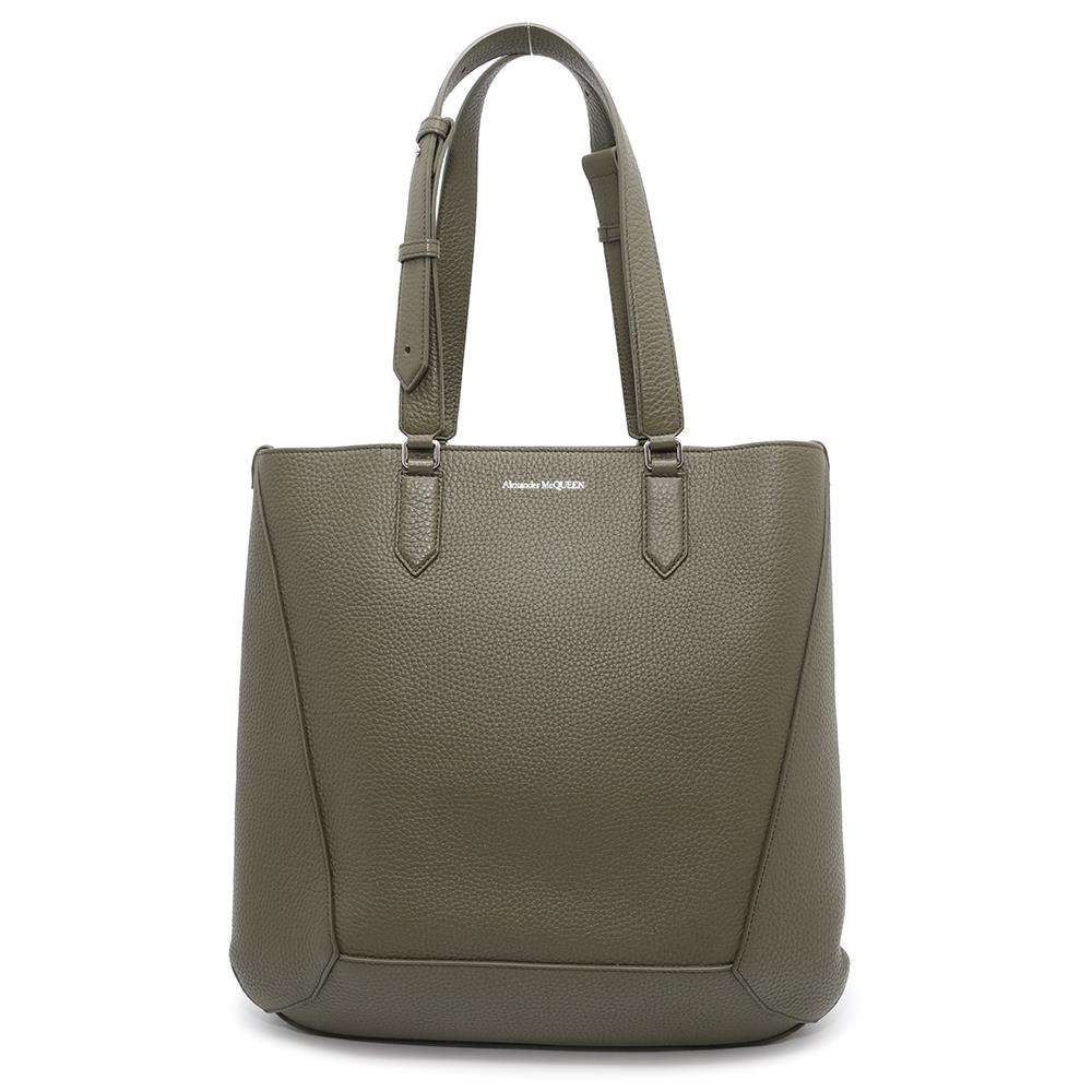 Alexander McQueen Alexander McQueen Edge Tote Bag Khaki7623421AAPO Leather Size Medium