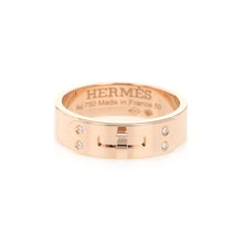 将图像加载到图库查看器中，HERMES Kelly PM Ring Size 50/#10 18K Pink Gold
