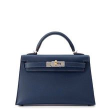 将图像加载到图库查看器中，HERMES Mini Kelly Do Blue de Prusse Epsom
