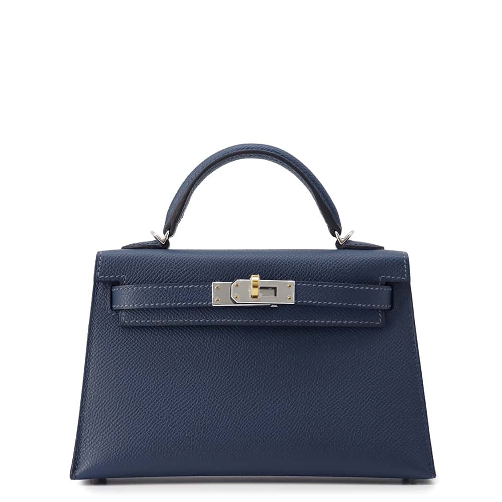 HERMES Mini Kelly Do Blue de Prusse Epsom