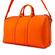 将图像加载到图库查看器中，GUCCI GG rubber effect Duffle Bag Bright Orange771235 GG Rubber Effect Size Medium
