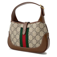 将图像加载到图库查看器中，GUCCI GG Supreme Jackie1961 Mini Hobo Bag Beige/Brown637092 PVC Leather
