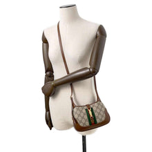 将图像加载到图库查看器中，GUCCI GG Supreme Jackie1961 Mini Hobo Bag Beige/Brown637092 PVC Leather
