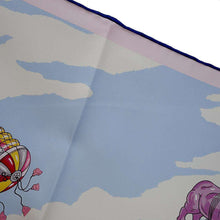 Load image into Gallery viewer, HERMES Carre Hermes Parade HERMES Parade Size 90 Blue・Ciel/Pink/Jaune・Doll Silk100%
