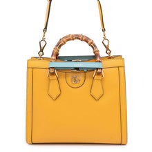 将图像加载到图库查看器中，GUCCI Diana Bamboo 2way Shoulder Bag Yellow702721 Leather Bamboo Size Small
