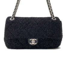 将图像加载到图库查看器中，CHANEL Matelasse ChainShoulder Bag Pool Toe Glitter BlackA91984 Lambskin Mix Fiber Size 25
