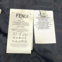 将图像加载到图库查看器中，FENDI Zucca Pattern Jacket Crystal Embroidery Size 36 BrownFJ7461 Polyester65% Cotton35% Strass
