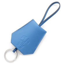 Load image into Gallery viewer, HERMES Clochette Key Ring Yearly Gift Blue Leather
