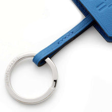 Load image into Gallery viewer, HERMES Clochette Key Ring Yearly Gift Blue Leather
