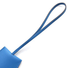 Load image into Gallery viewer, HERMES Clochette Key Ring Yearly Gift Blue Leather
