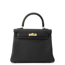 Load image into Gallery viewer, HERMES Kelly Retourne Black Togo Leather Size 25
