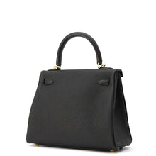 Load image into Gallery viewer, HERMES Kelly Retourne Black Togo Leather Size 25
