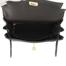 Load image into Gallery viewer, HERMES Kelly Retourne Black Togo Leather Size 25
