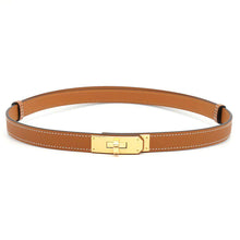 将图像加载到图库查看器中，HERMES Kelly belt Gold Epsom
