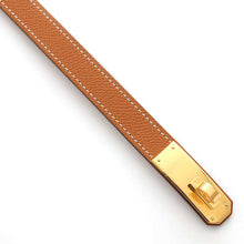 将图像加载到图库查看器中，HERMES Kelly belt Gold Epsom
