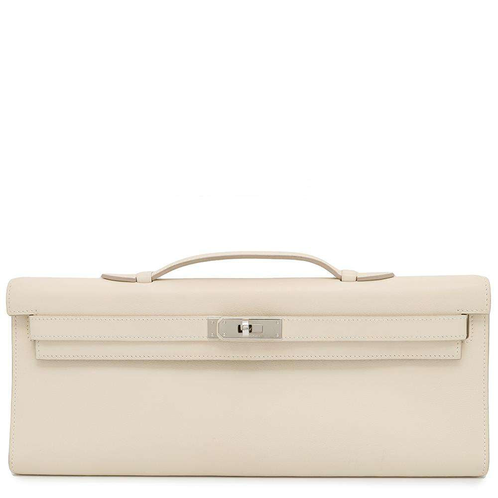 HERMES Kelly cut Parchement Swift Leather