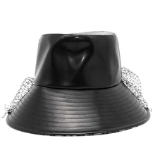 Load image into Gallery viewer, Dior Bucket hat with tulle Size 57 Black95TDD924G135 Polyurethane50% Cotton34% Polyester16%
