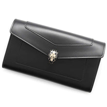 将图像加载到图库查看器中，BVLGARI Serpenti Forever Large Wallet Black294391 Calf Leather
