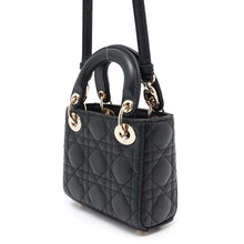 Load image into Gallery viewer, Dior Lady Dior Canage Black Lambskin Size micro
