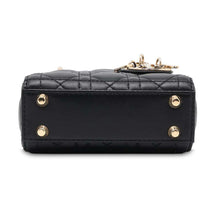 Load image into Gallery viewer, Dior Lady Dior Canage Black Lambskin Size micro
