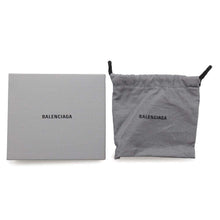 Load image into Gallery viewer, BALENCIAGA Perforated logo tri-fold compact wallet Black594312 Leather
