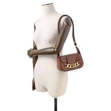 将图像加载到图库查看器中，Valentino Garavani V Logo Flap Shoulder Bag Brown1W2B0K81ZHF Leather
