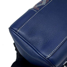 将图像加载到图库查看器中，GOYARD Saigon Navy BlueSAIGONMINTY12CL12P PVC Coated Canvas Leather Wood Size Mini
