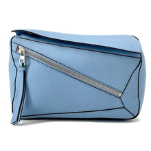 将图像加载到图库查看器中，LOEWE Puzzle Bumbag Light BlueB510P35X09 Leather Size Small
