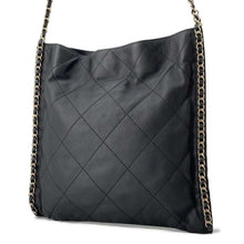 将图像加载到图库查看器中，CHANEL CC Logo Shopping Bag BlackAS2973 Lambskin
