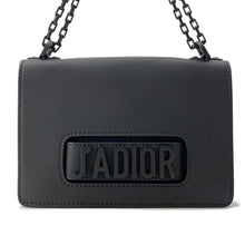 将图像加载到图库查看器中，Dior JADIOR ChainShoulder Bag Black Leather
