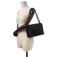 将图像加载到图库查看器中，Dior JADIOR ChainShoulder Bag Black Leather
