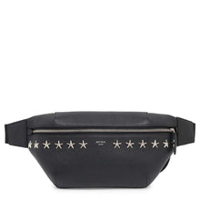 Load image into Gallery viewer, JIMMY CHOO Finsley Star Studded Crossbody Bag Black Leather
