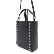 Load image into Gallery viewer, JIMMY CHOO Pegasi StarStudded 2WAYTote Bag Black Leather
